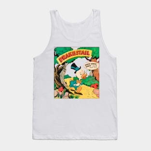 Drakestail Retro Duck with Hat walks worried: When do i get my money back? Vintage Comic 1947 Tank Top